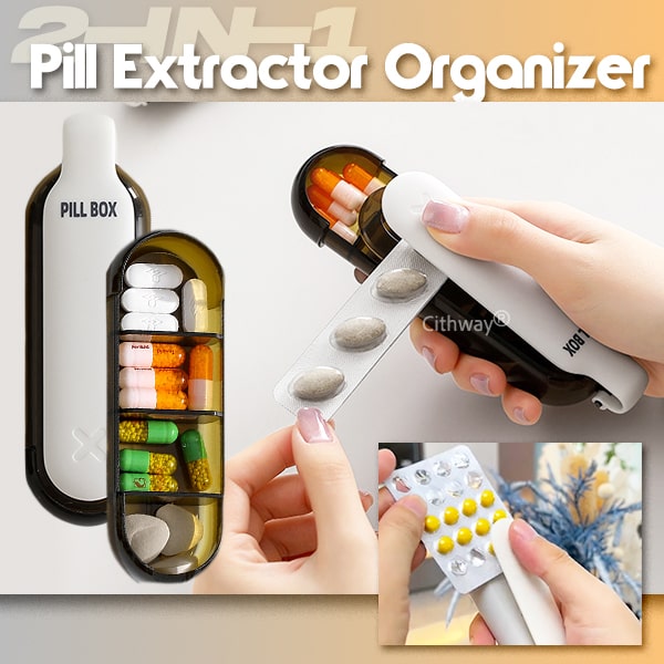 Cithway® 2-in-1 Portable Medicine Picker Storage Organizer