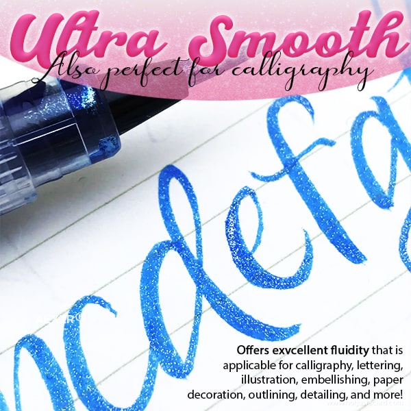 Aexzr® Artistic Dual-Toned Glitter Brush Pen