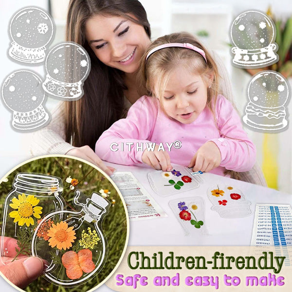 Cithway® Embossed Flower Clear Bottle DIY Bookmark