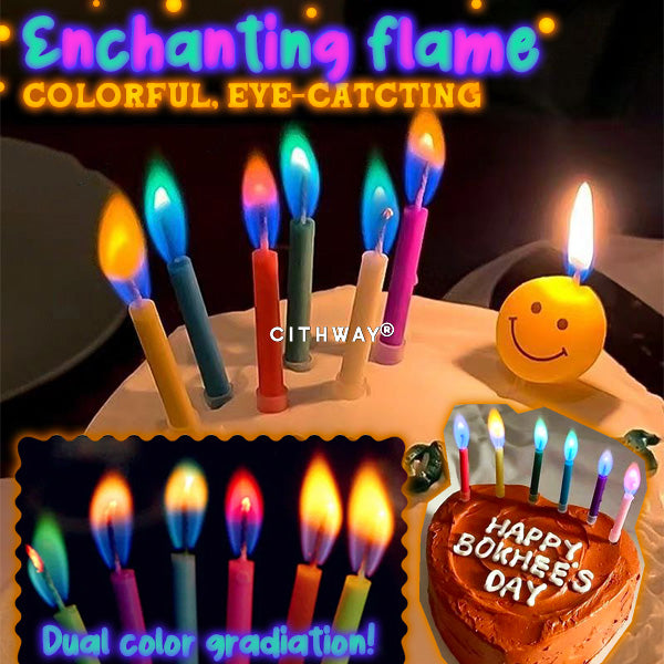 Cithway® Bright Rainbow Cake Candle Kit