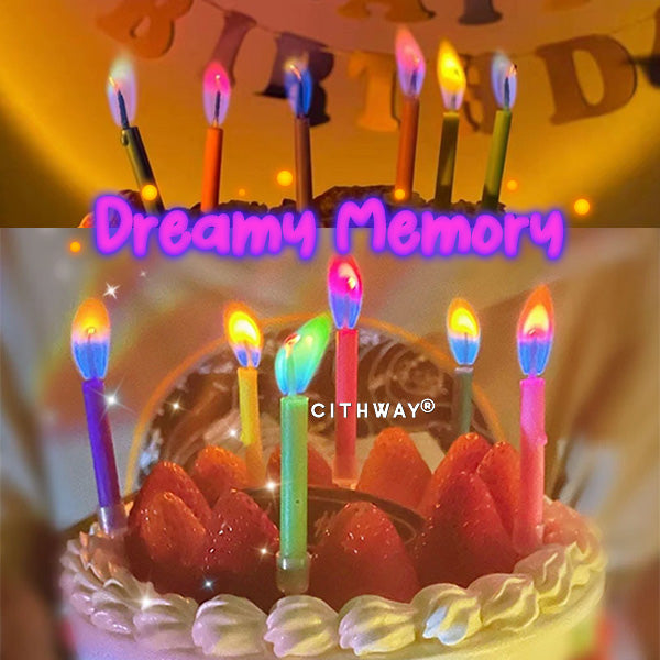 Cithway® Bright Rainbow Cake Candle Kit