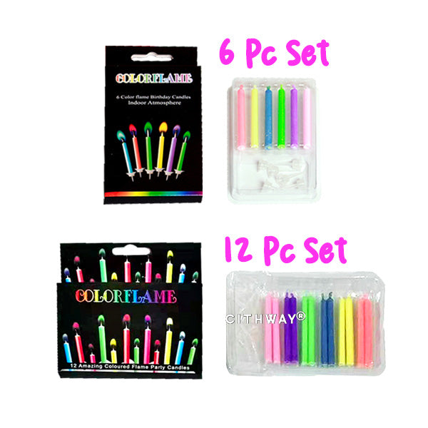 Cithway® Bright Rainbow Cake Candle Kit