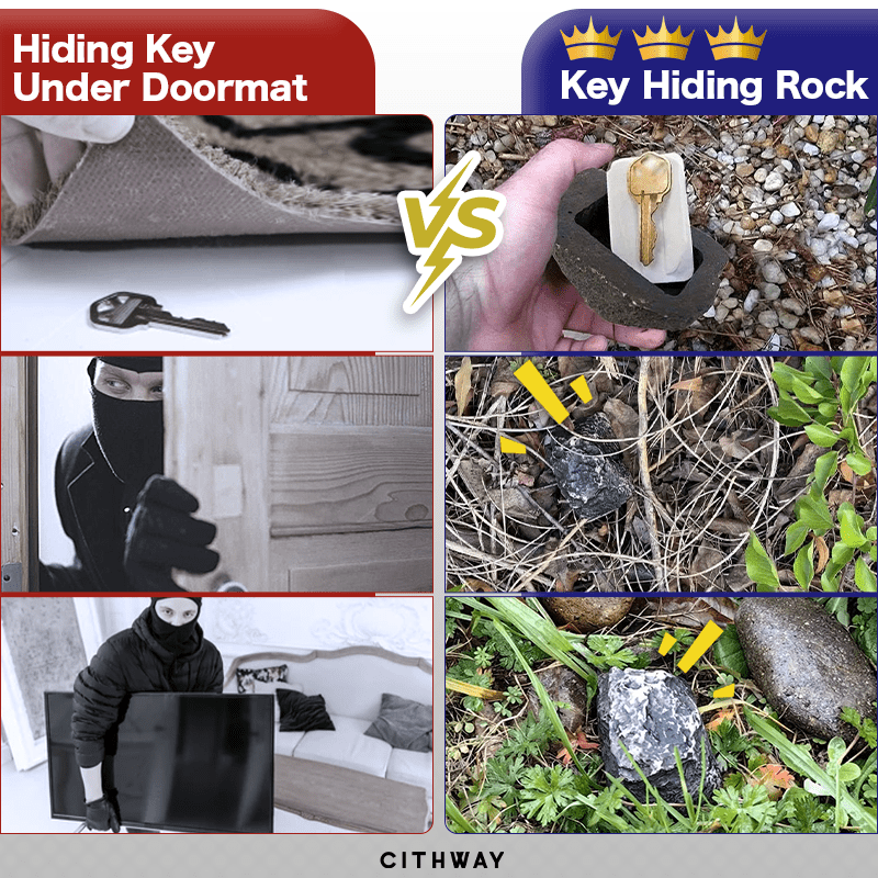 Cithway™ Realistic Outdoor Emergency Key Hider Rock – Trendiihome