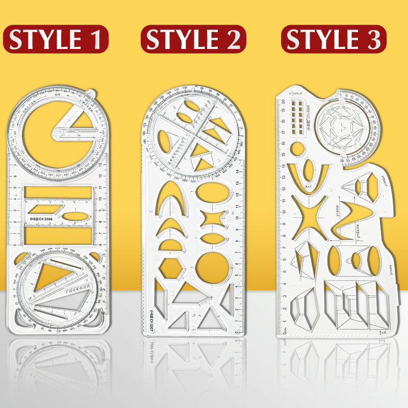 Cithway™ Multifunctional Geometry Drawing Ruler